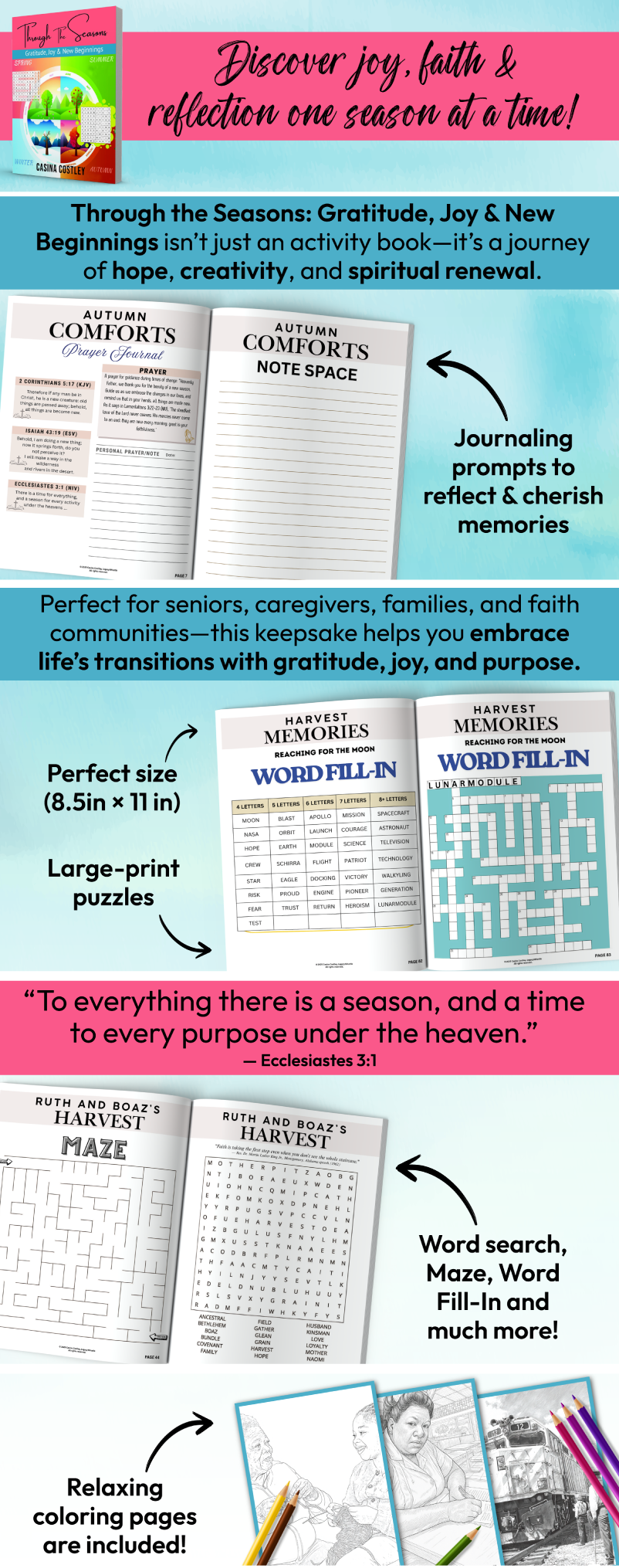 Through the Seasons: Gratitude, Joy & New Beginnings Paperback – September 5, 2025